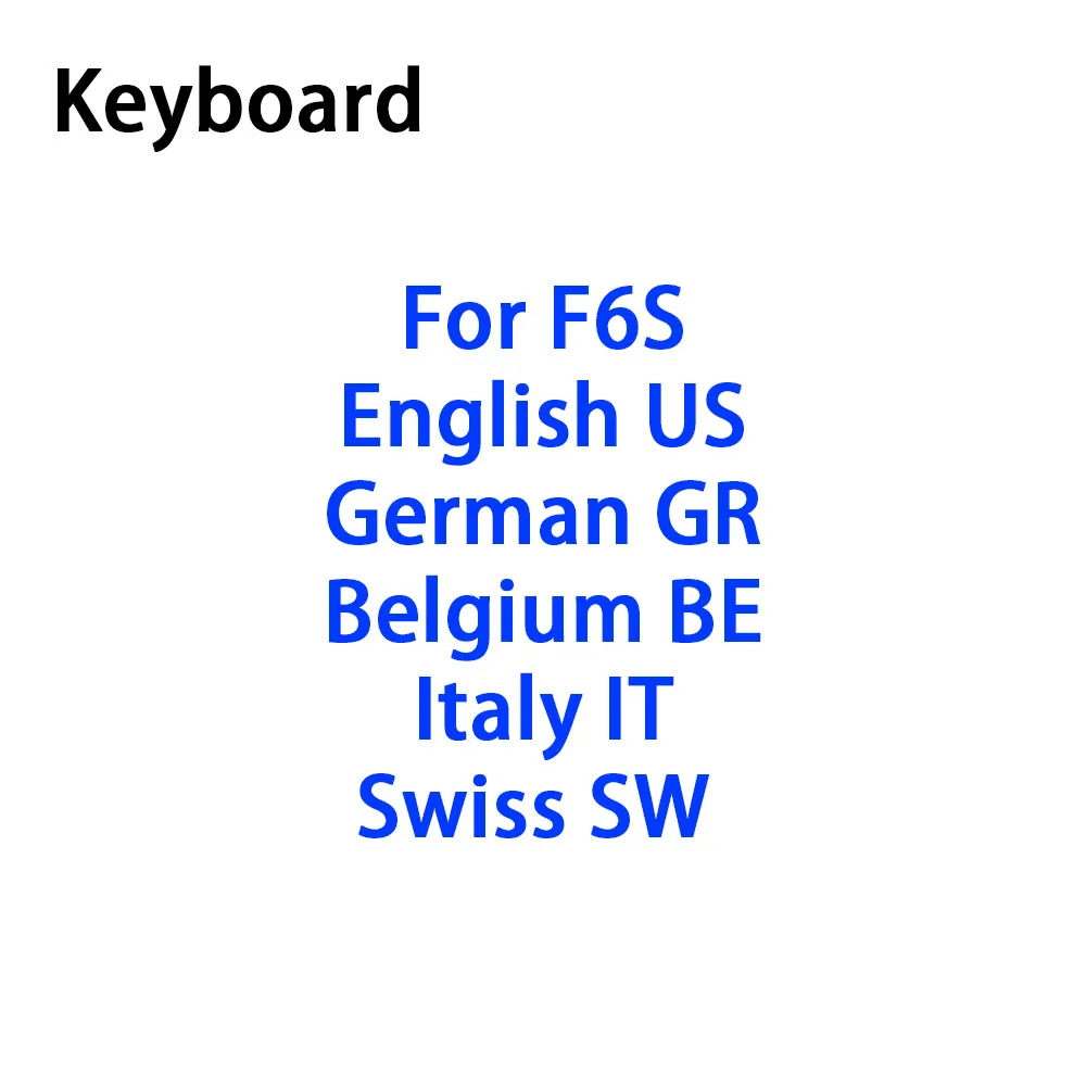 Keyboard For Teclast F6S English US German GR Belgium BE Italy IT Swiss SW Silver Black New