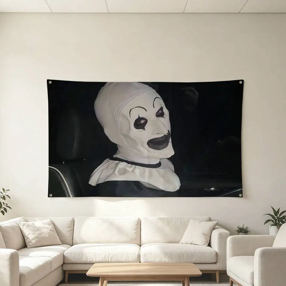 Horror Art the Clown-N Funny Flags Wall Hanging Tapestry Outdoor Garage Room Decorative flag Background Blanket