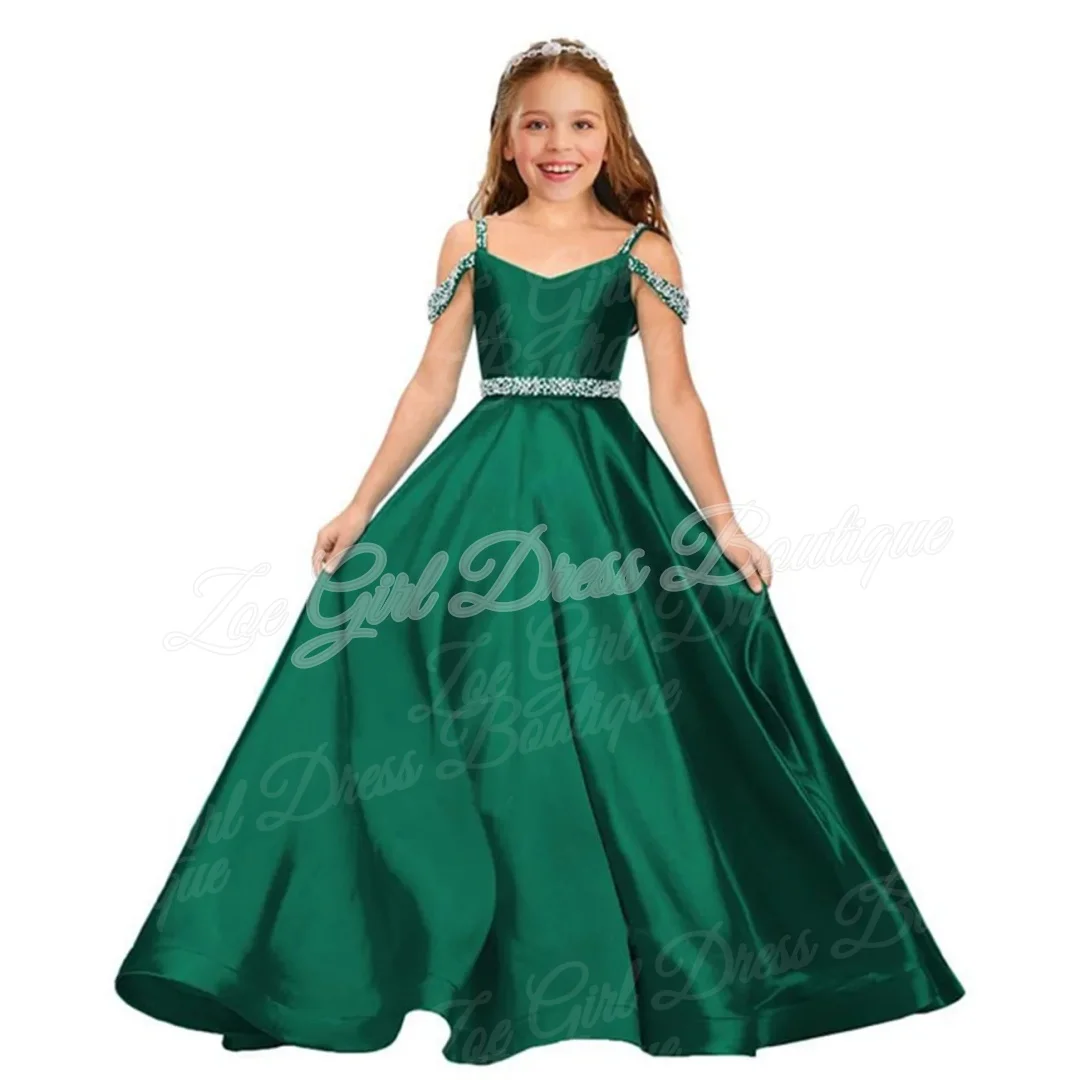 robes-de-fete-d'anniversaire-pour-filles-en-satin-vert-emeraude-robe-de-princesse-a-epaules-denudees-robes-de-demoiselle-d'honneur-pour-la-premiere-communion-robes-personnalisees