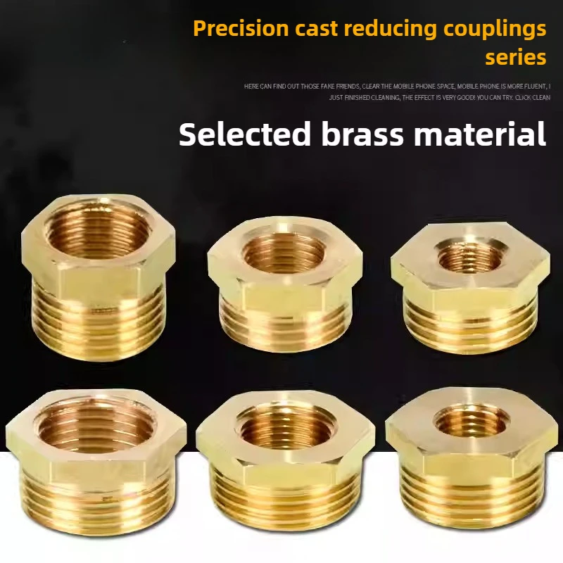 

15pcs Brass Reduction Bushing Fitting 1/4 3/8 1/8 1/2 3/4 NPT BSPT Male to Female Adapter for Air Water Fuel