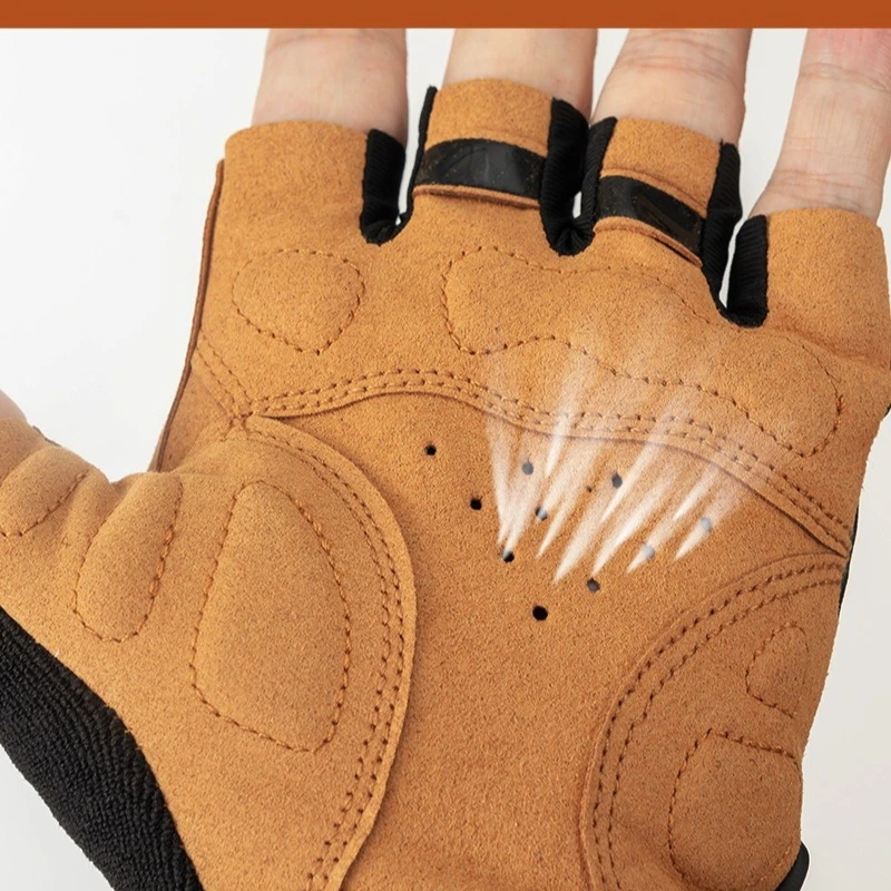 تنفس نصف اصبع قفازات ركوب الدراجات المضادة للانزلاق للصدمات سريعة الجافة دراجة قفازات ركوب الخيل للرجال والنساء قفازات الصالة الرياضية