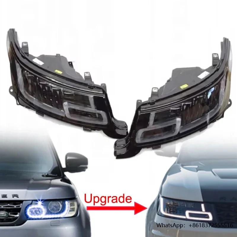 

X 4 LED Headlights Head Lamp Upgrade For Range Rover Sport L494 2013-2017 Facelift 2018-2022 Car Lights