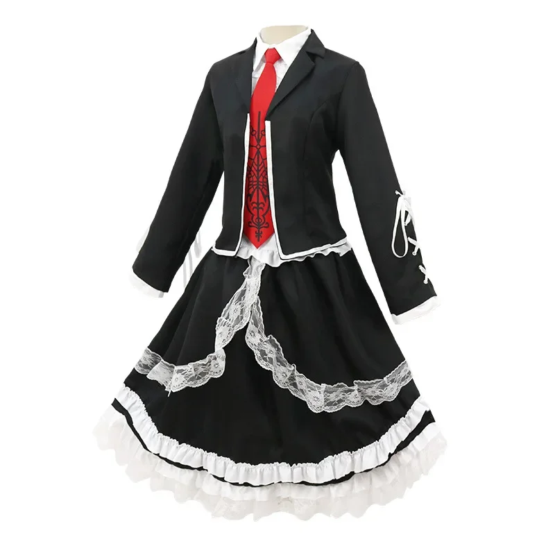 Dangaronpa Celestia Ludenberg Cosplay Dangaronpa kostium mundurek szkolny damski Halloween komplet Gothic Lolita impreza przebierana