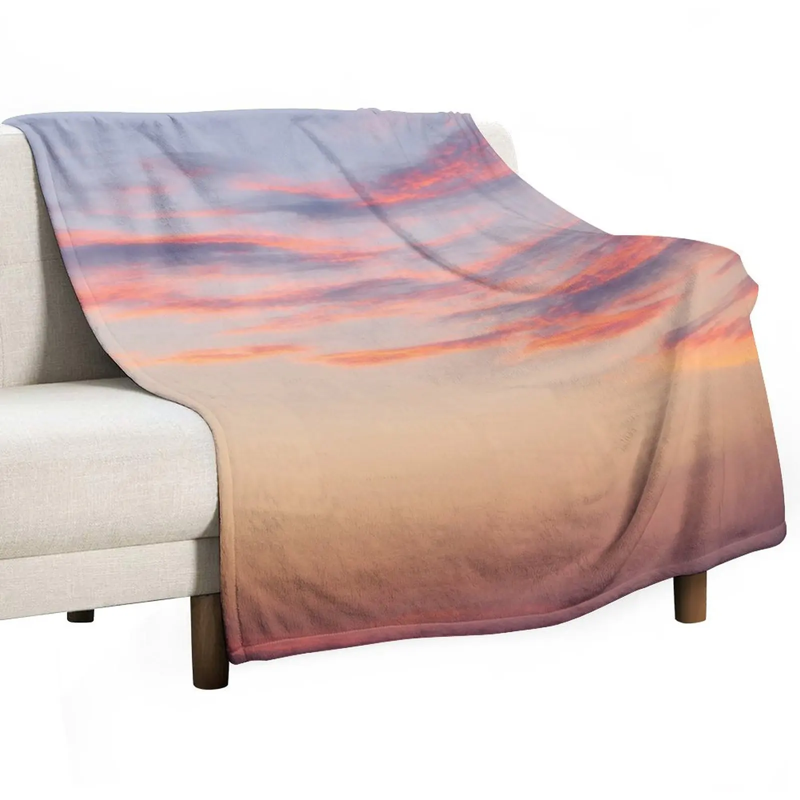 Sunset Burning Clouds Sky Throw Blanket Plaid on the sofa Decorative Throw warm for winter For Baby Blankets