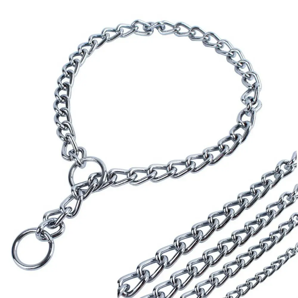 

Slip Chains Dog Chain Collar Snake Chains Metal Silver Stainless Steel for Pet Dog Training Choker Chain