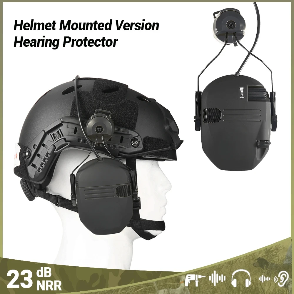 

Shooting Earmuffs Tactical Helmet Headset Electronic Hearing Protector Hunting Active Noise Reduction Headphone