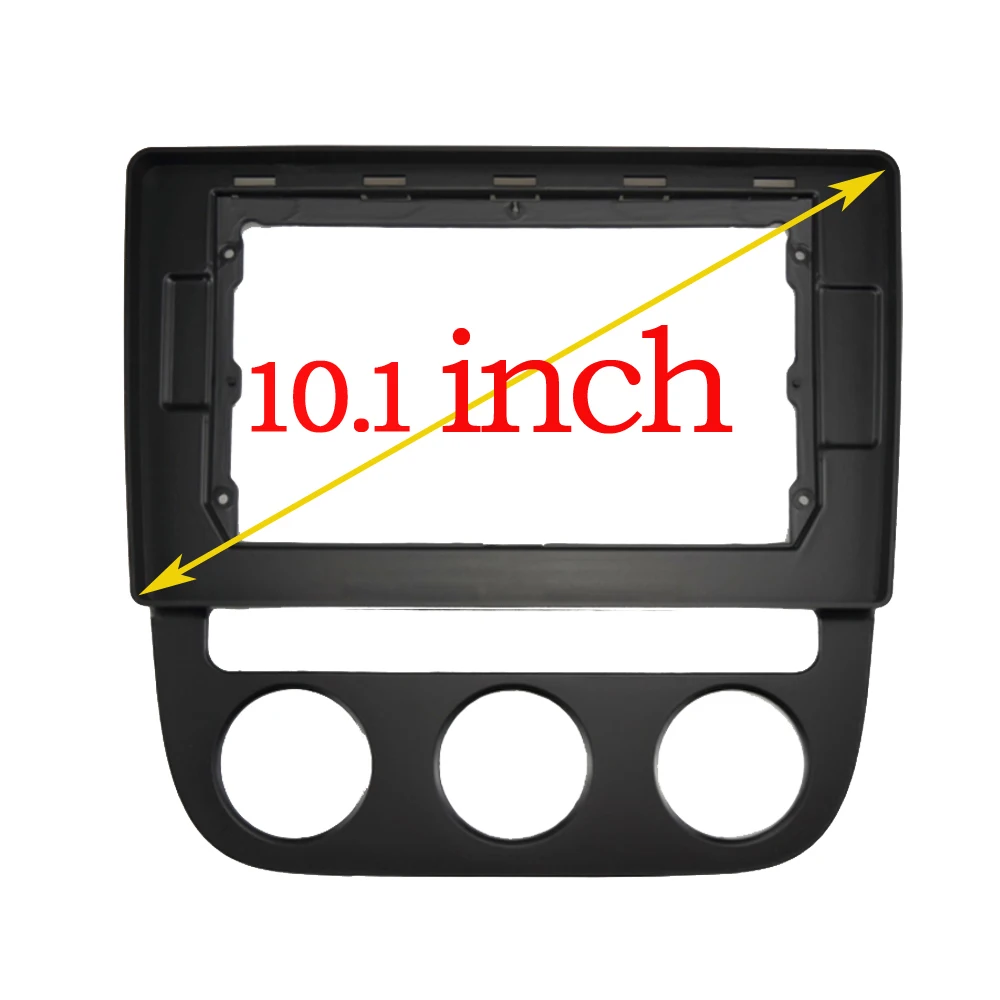 10.1 inch Car Fascia Radio Panel for VW Jetta 2005-2011; Sagitar 2006-2012 (Auto A/C) Facia Dash Kit Plate Adapter Trim Console