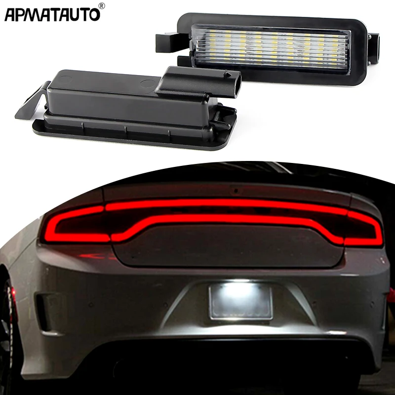 LED License Plate Tag Light Lamp for Dodge Charger Challenger 2015-2022 for 2017-up Jeep Compass License Plate Light Accessories