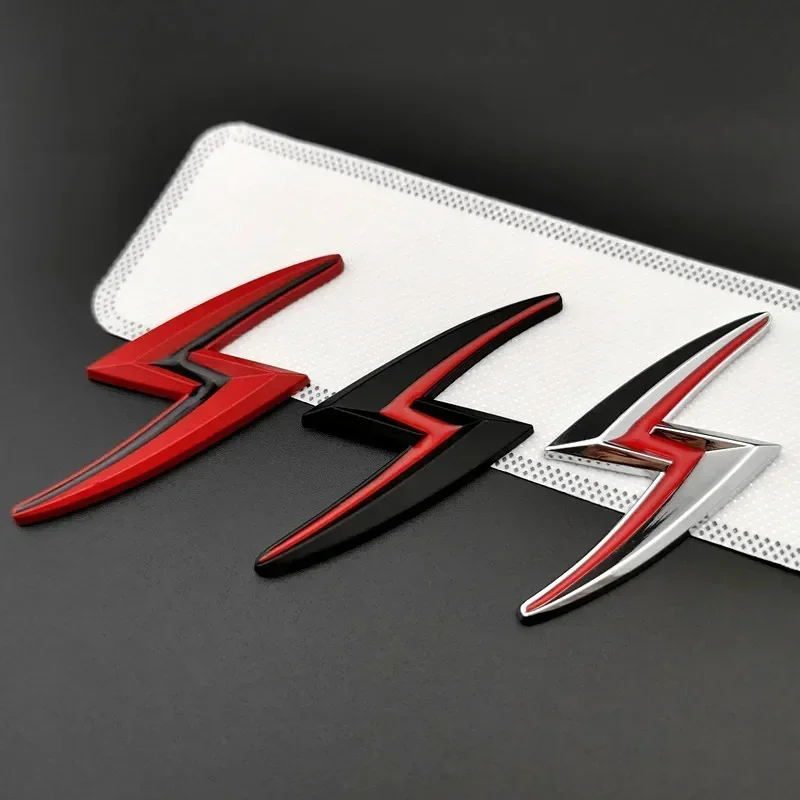 3D Metal S Lightning Logo Car Rear Trunk Fender Emblem Badge Decals For Nissan S14 S15 200SX 240SX Zenki Silvia Accessories