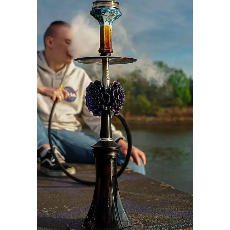 

MOZE KVZE Grid ROSE Hookah Shisha Set Arabic Hookah Single Tube