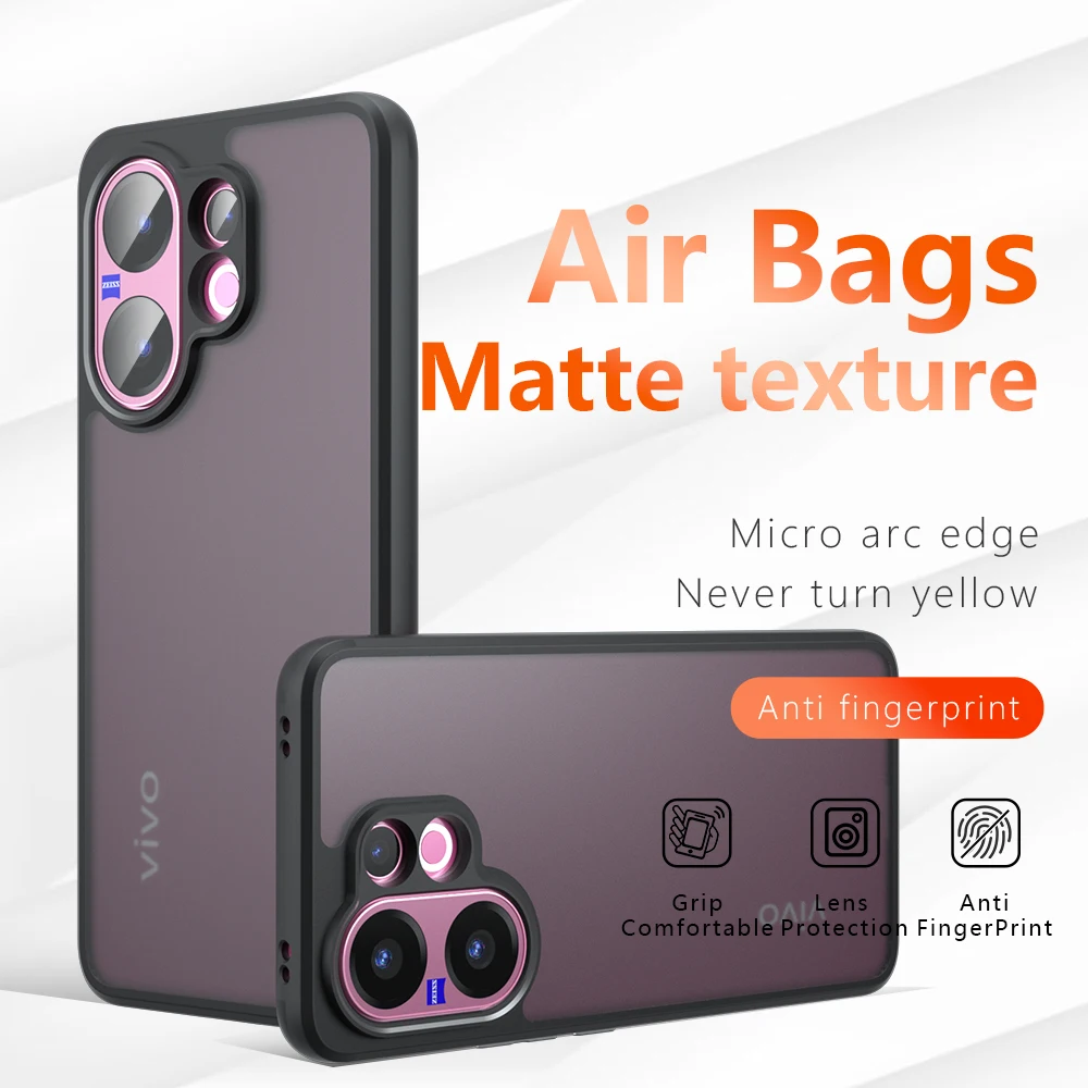Skin Sensation Airbag Anti Drop Case Cover for Vivo V60 Mircropyle Back Case Cover for Vivo V50 Cell Phone Fundas Vivo V50 Lite