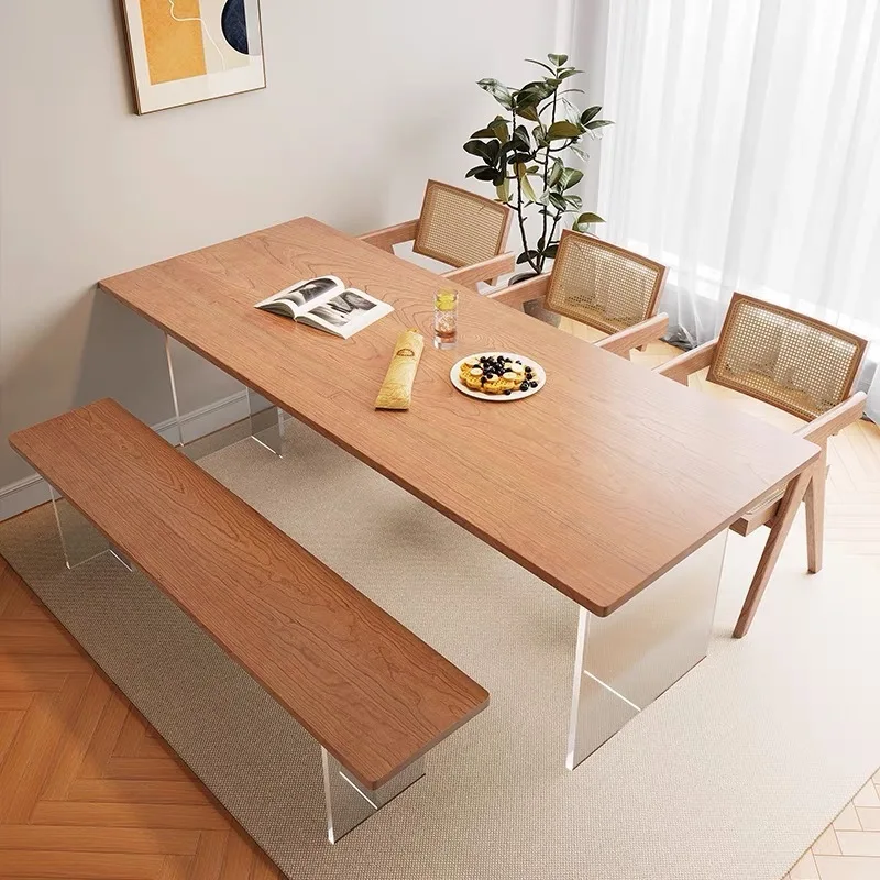 Nordic, solid wood, dining chairs, long table, log, acrylic