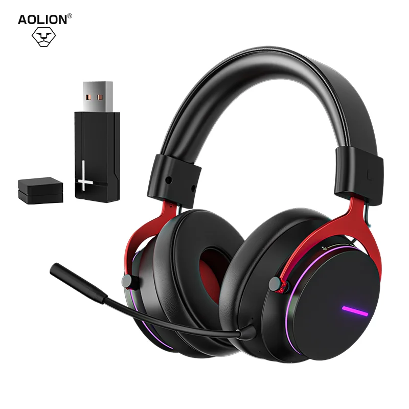 5.8G Wireless Dynamic RGB Gaming Headset 7.1 Surround Sound HD Mic For Switch/PS4/PS5 Bass Stereo Gamer Headphone For PC/Laptop