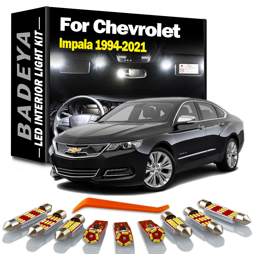 Zestaw światło górne do wnętrza kabiny samochodu pojazdu BADEYA do chevroleta Chevy Impala 1994-2018 2019 2020 2021 lampka samochodowaled bez błędu