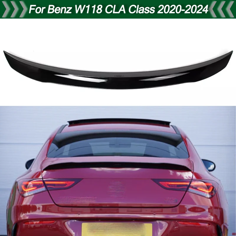 

Glossy Black Rear Trunk Boot Lip Spoiler for Mercedes Benz W118 X118 C118 2018-2024 CLA Class AMG Style Magickit Trunk Roof Trim