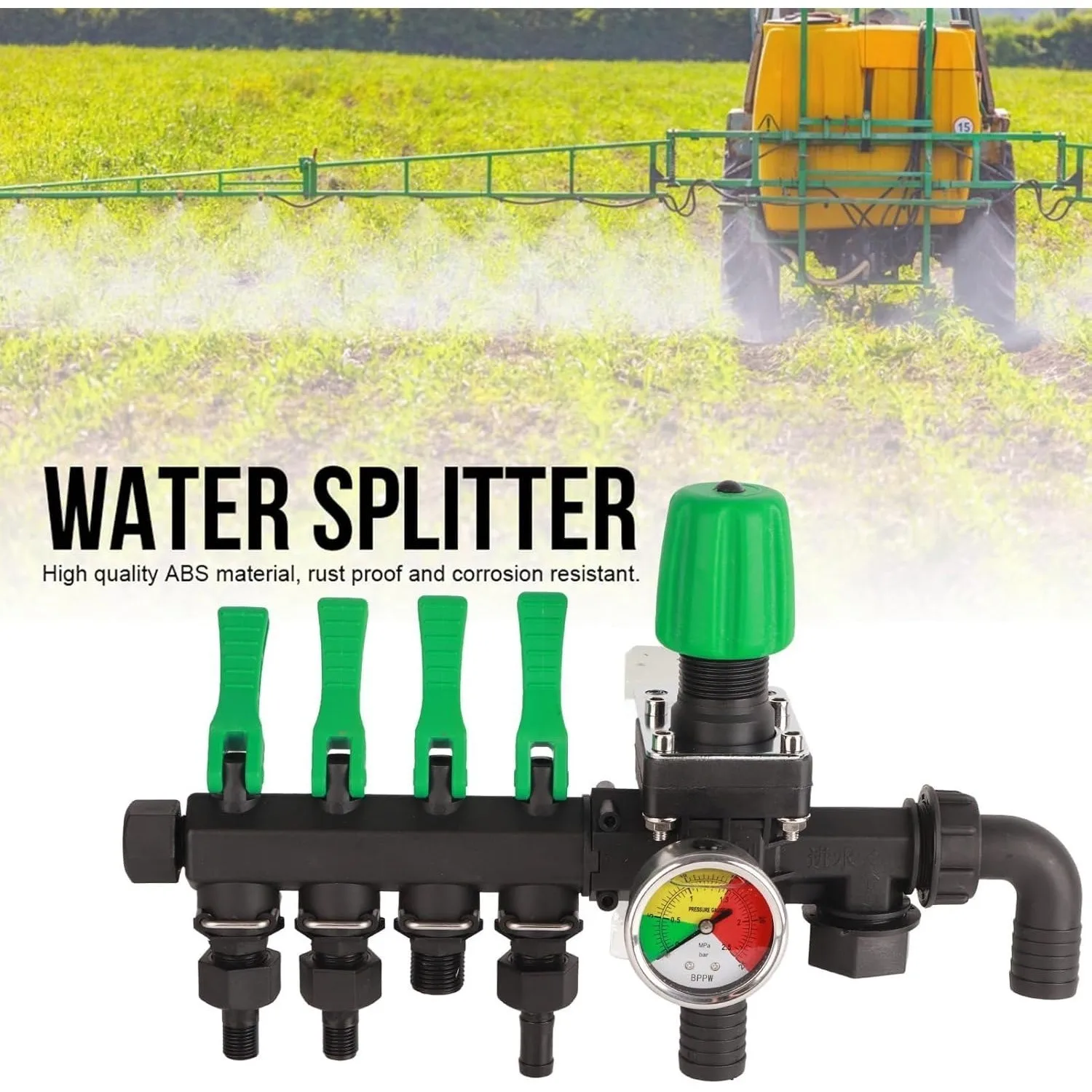3/4 Way Water Splitter Agricultural Sprayer Control Shut Off Valve Tap Connector