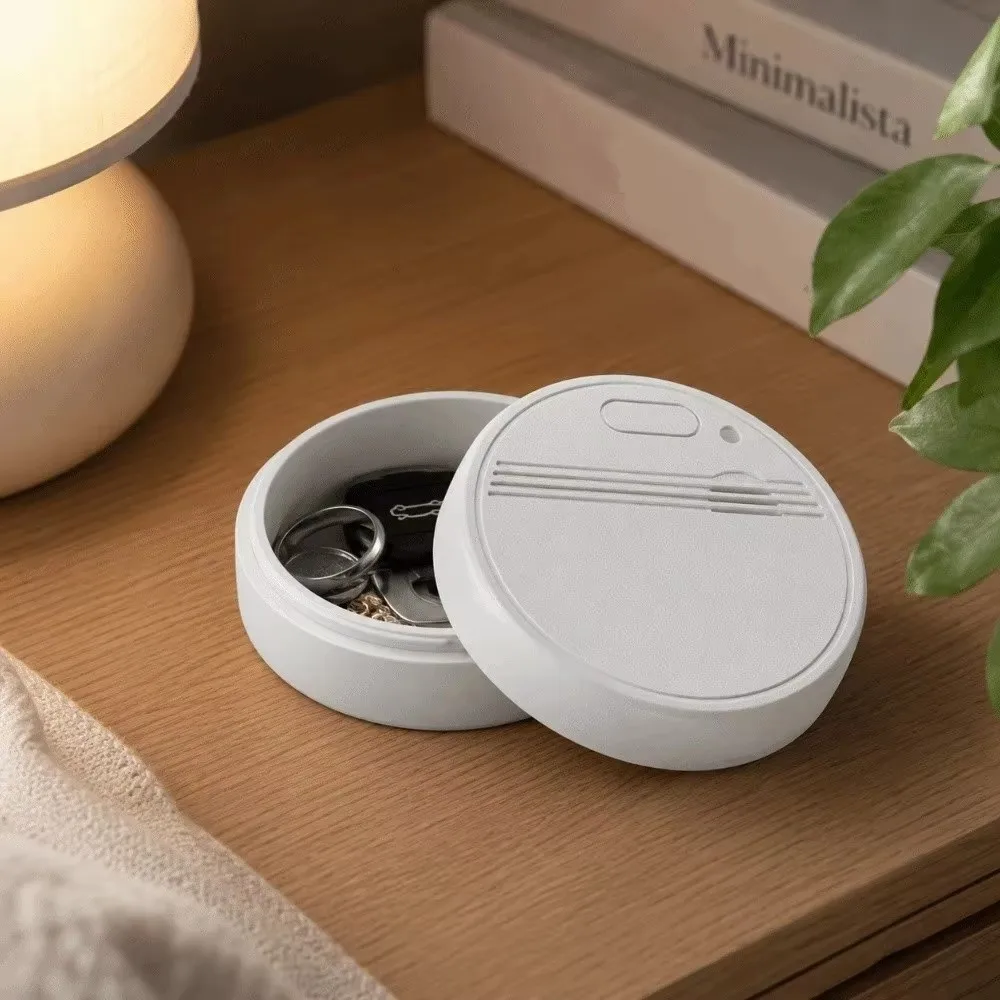 Invisible Simulated Smoke Detector Anti Theft Ceiling Installation Security Box with Secret Compartment Hidden Storage Box