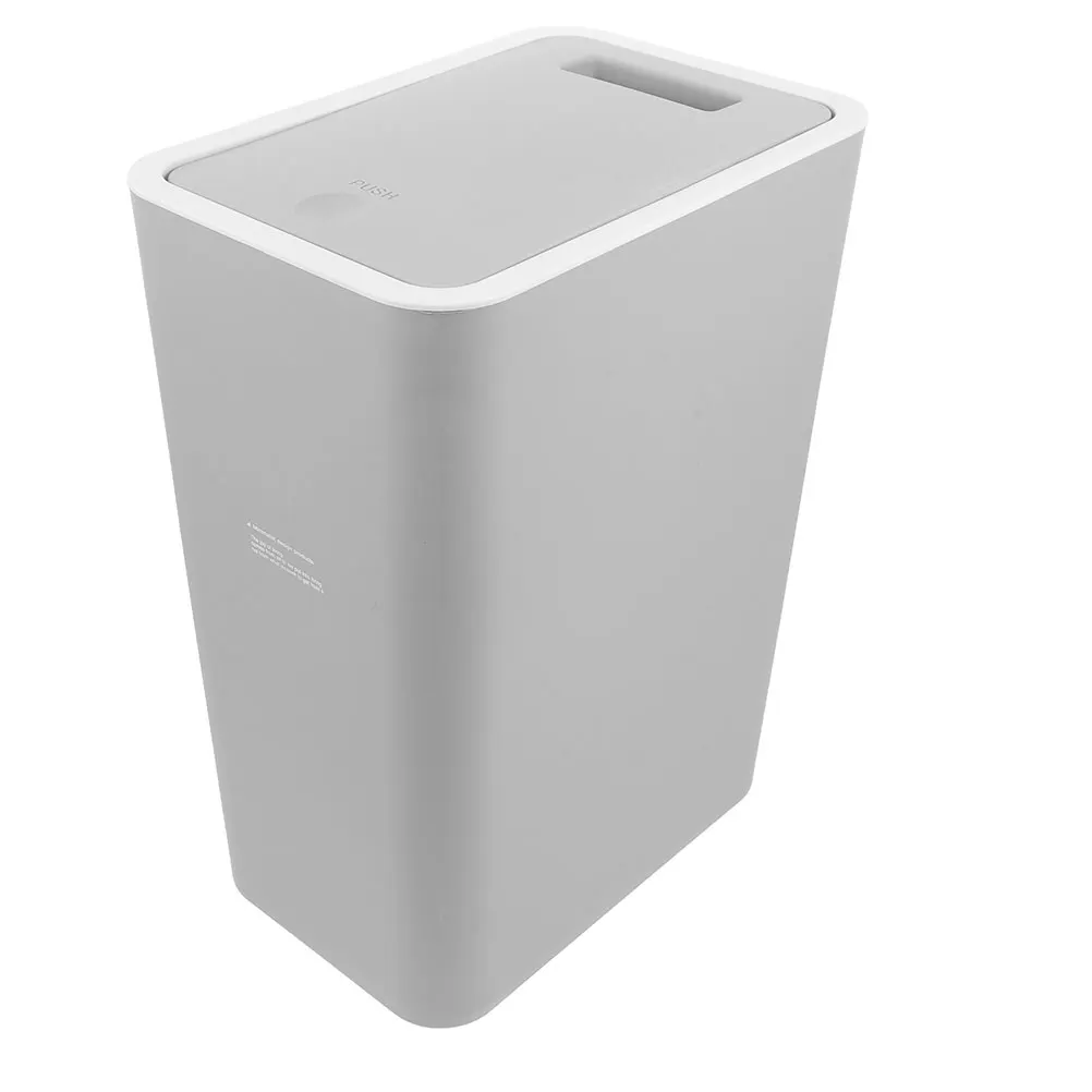 

Minimalist Slim Garbage Can With Lid Press Cover For Kitchen Bathroom Living Room Compact Stylish Waste Solution Container