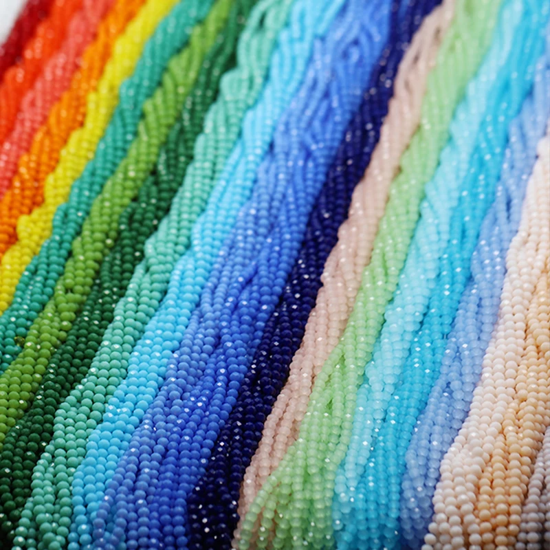 4mm(10strand)1050pcs/bag Facet - Glass Seed Beads 2Mm Jewelry Making ulasan dan harga