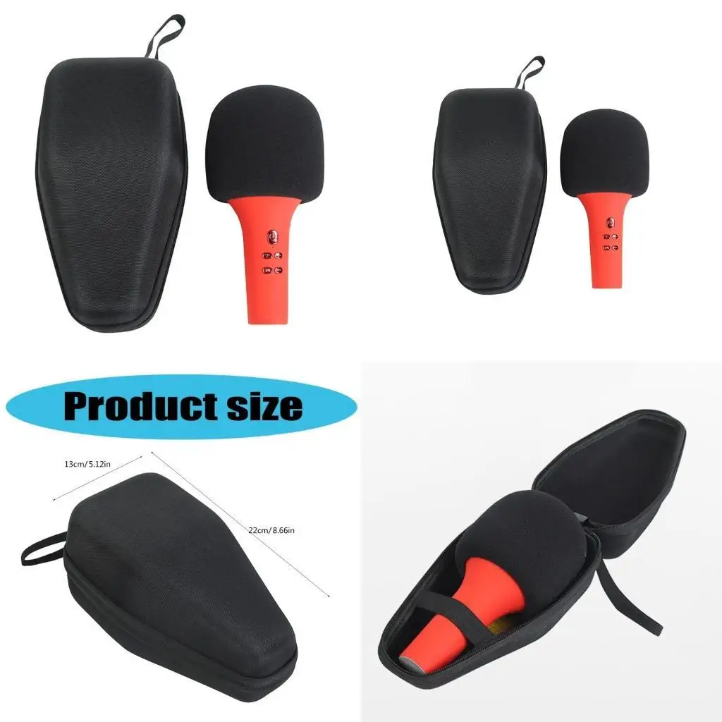 

31BA Small Microphone Carry Case with Sponge Protections Shell for Karaoke Singers