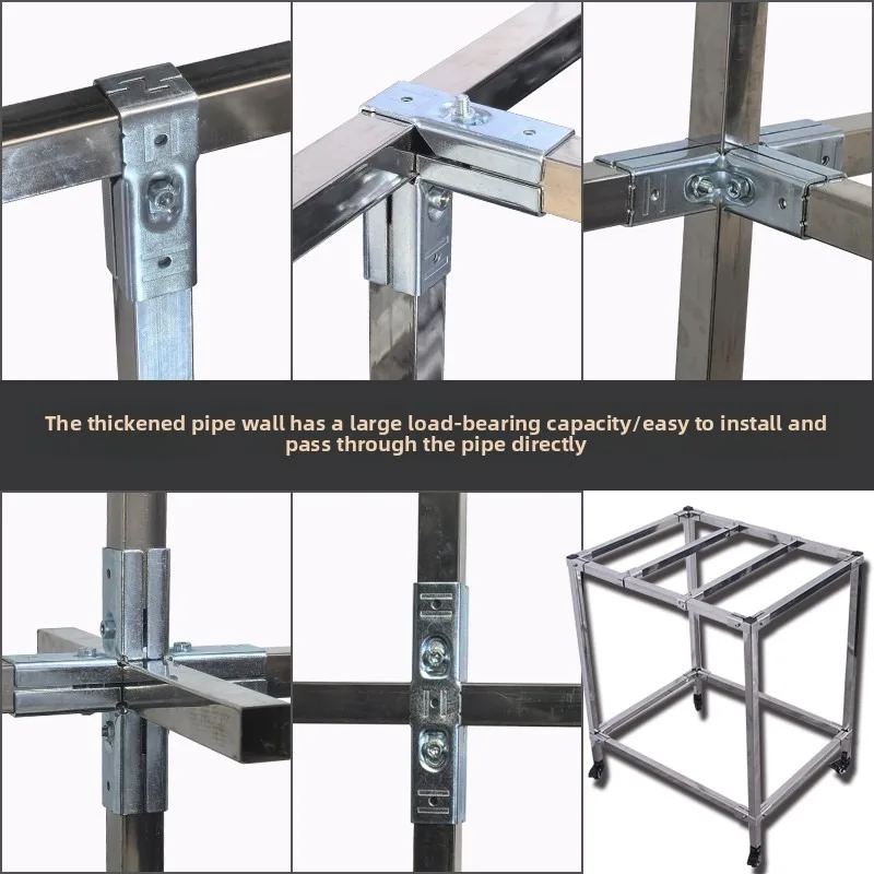25mm Square Tube Connector Stainless Steel No Weld Fittings 2 Way 3 Way 4 Way  Fasteners for