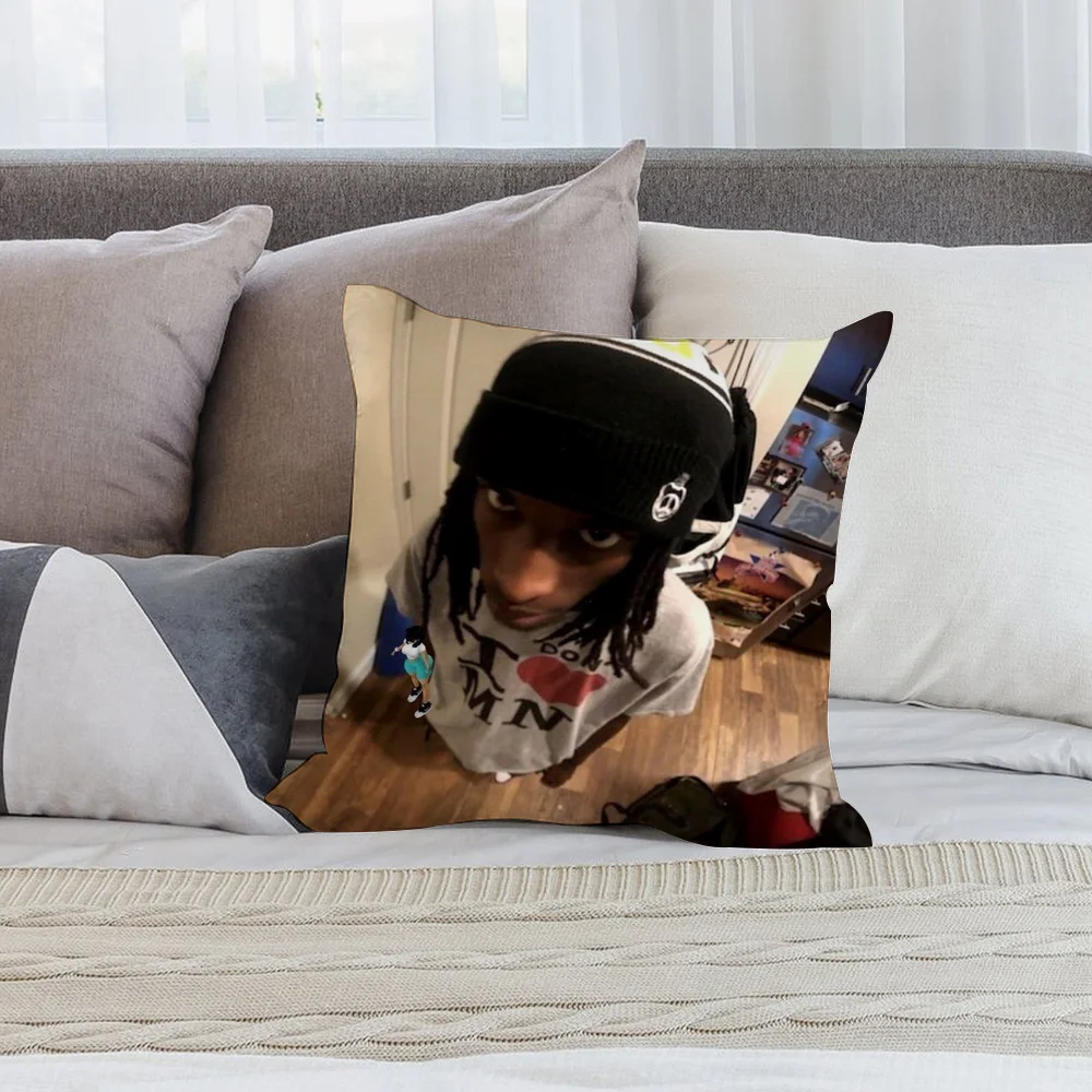New P-Playboi CartiS Pillow Case Short Plush Sofa Decorative Gift Home Double-sided Printing Cushion