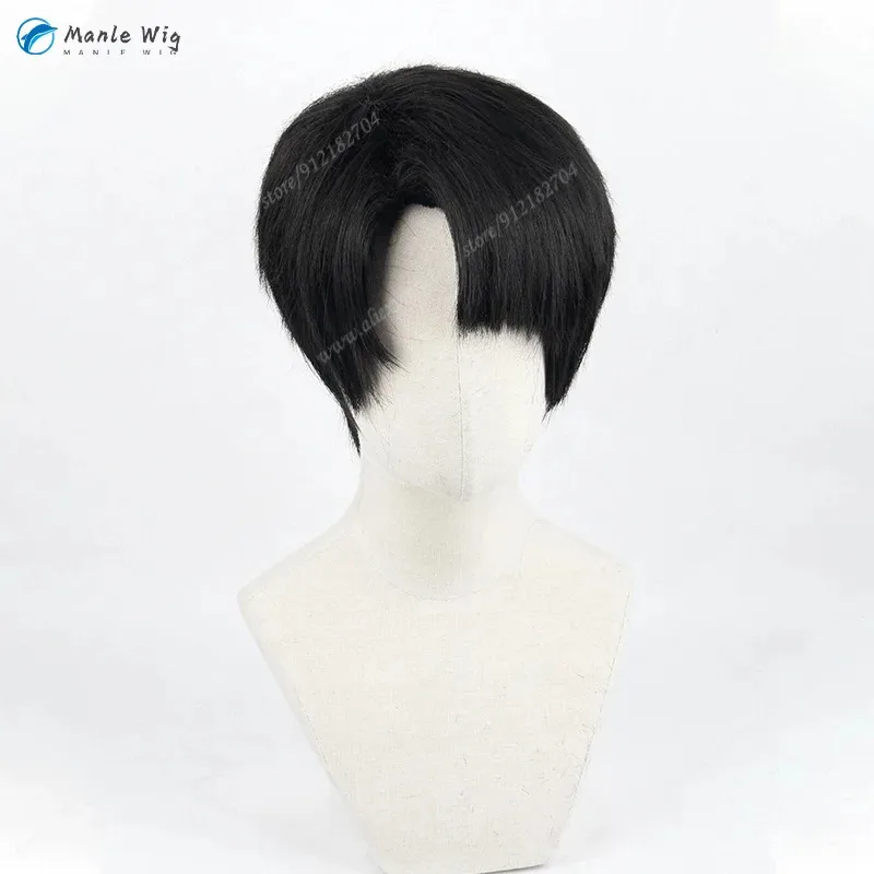 애니메이션 Yuuta 코스프레 30cm 짧은 검정색 Okkotsu Yuta 가발 내열성 합성 머리 할로윈 + 무료 가발 모자 vb. ;8jp; 'jjjk