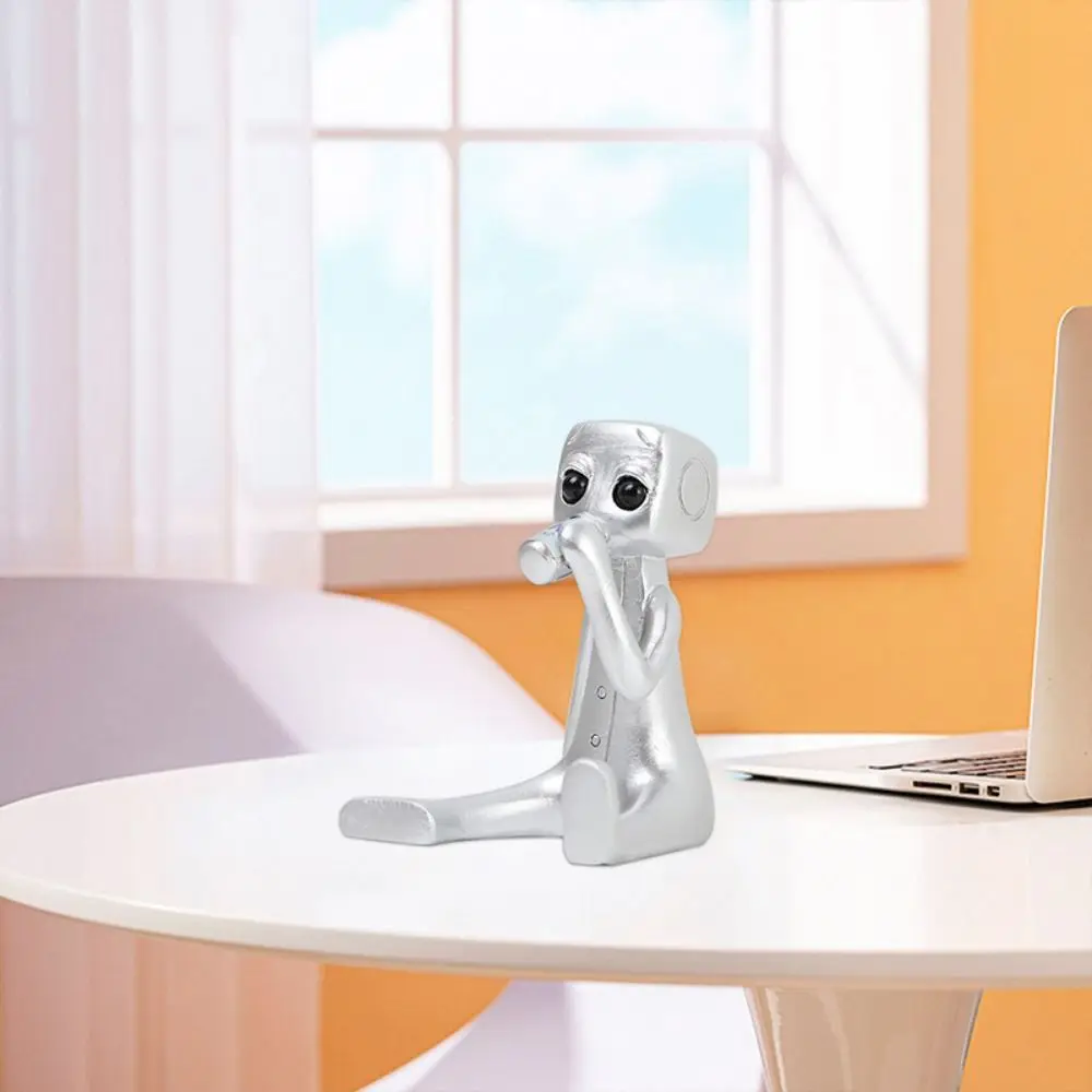 Your Anxiety Is a Lying Drinking Robot Statue Home Decor Sculpture Aliens Resin Craft Figurine Sitting Posture Creative