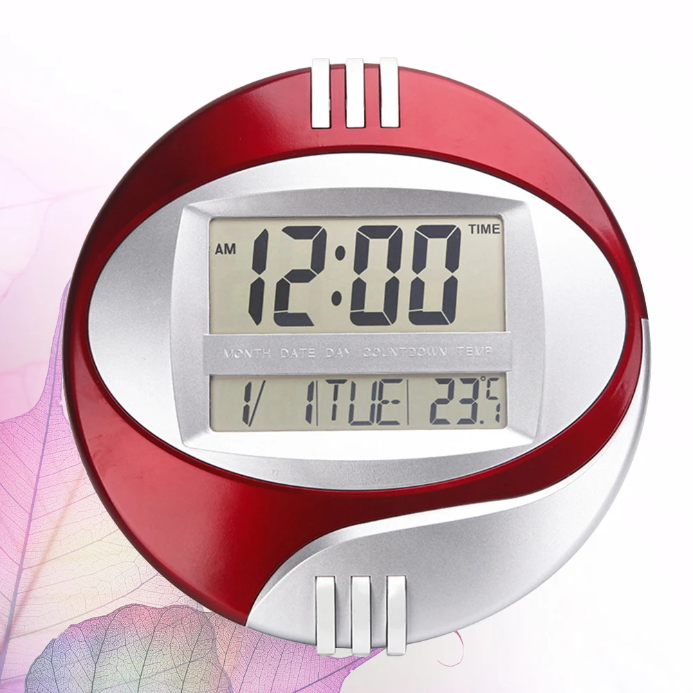 

Led Large Display Digital Wall Desk Alarm Clock Temperature Humidity Monitor Extra-Large Screen Silent Wall Hanging Clock