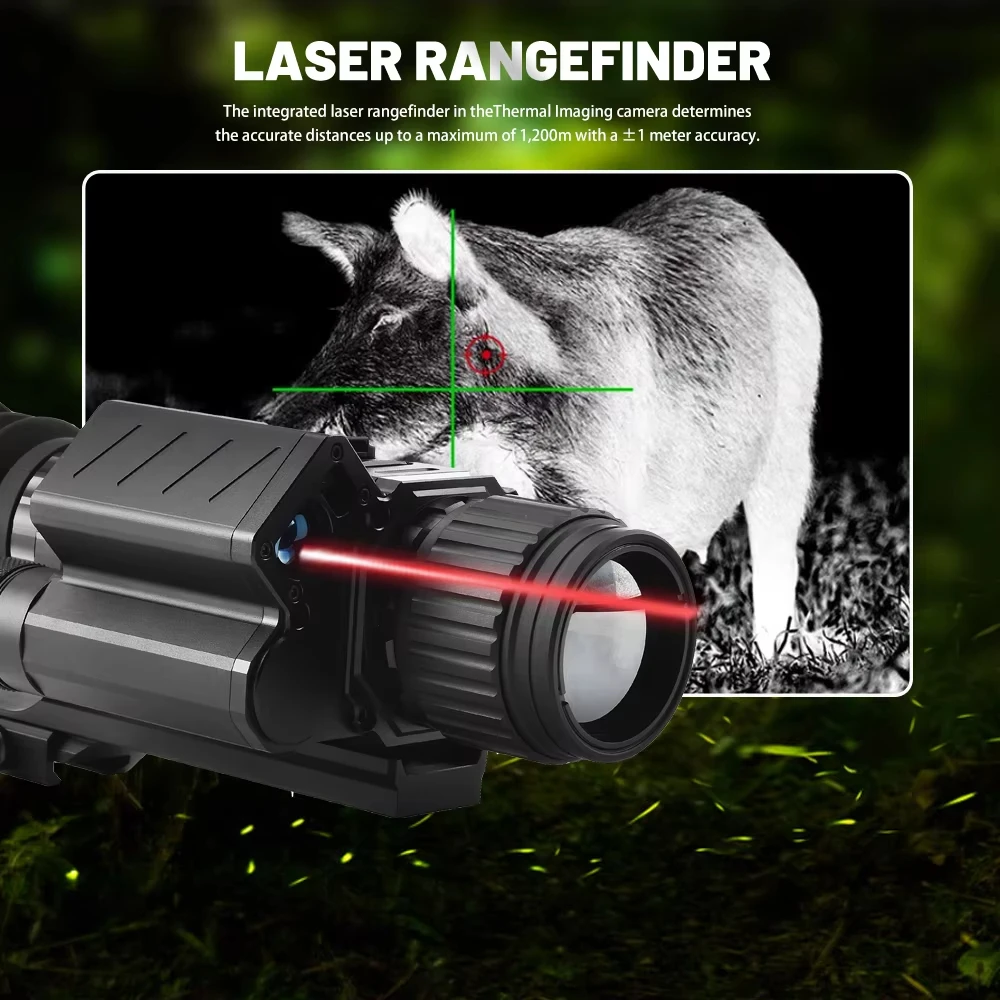 

TK256L Thermal Imaging Monocular Scope Built-in Laser Rangefinder BC Calculate 256x192 WIFI Video Hunting Thermal Monocular