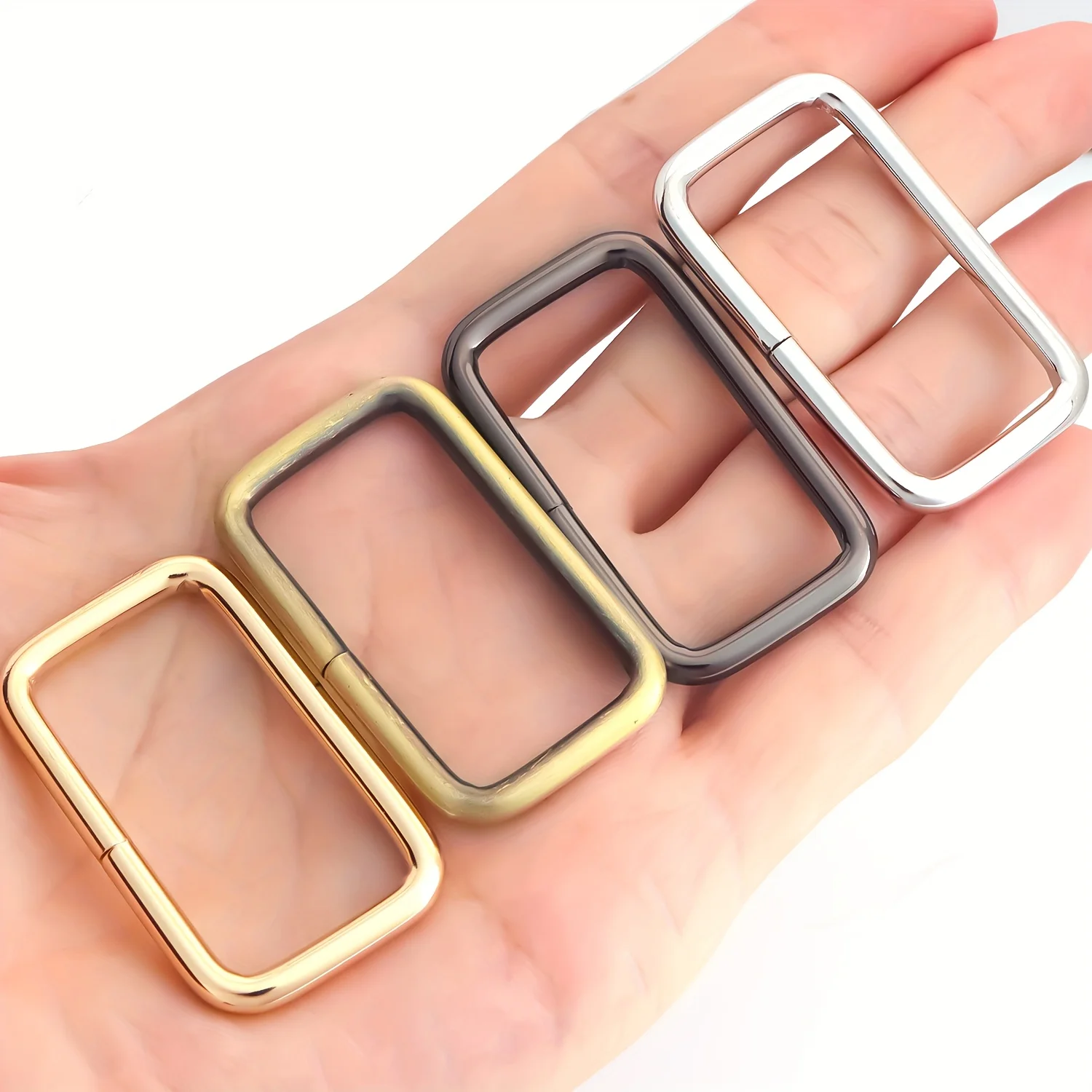 5 stücke Rechteck Metall Schnallen Gurtband Gürtel Ring Schnalle Verschluss Handtasche Strap Clip Teller DIY Hardware Zubehör