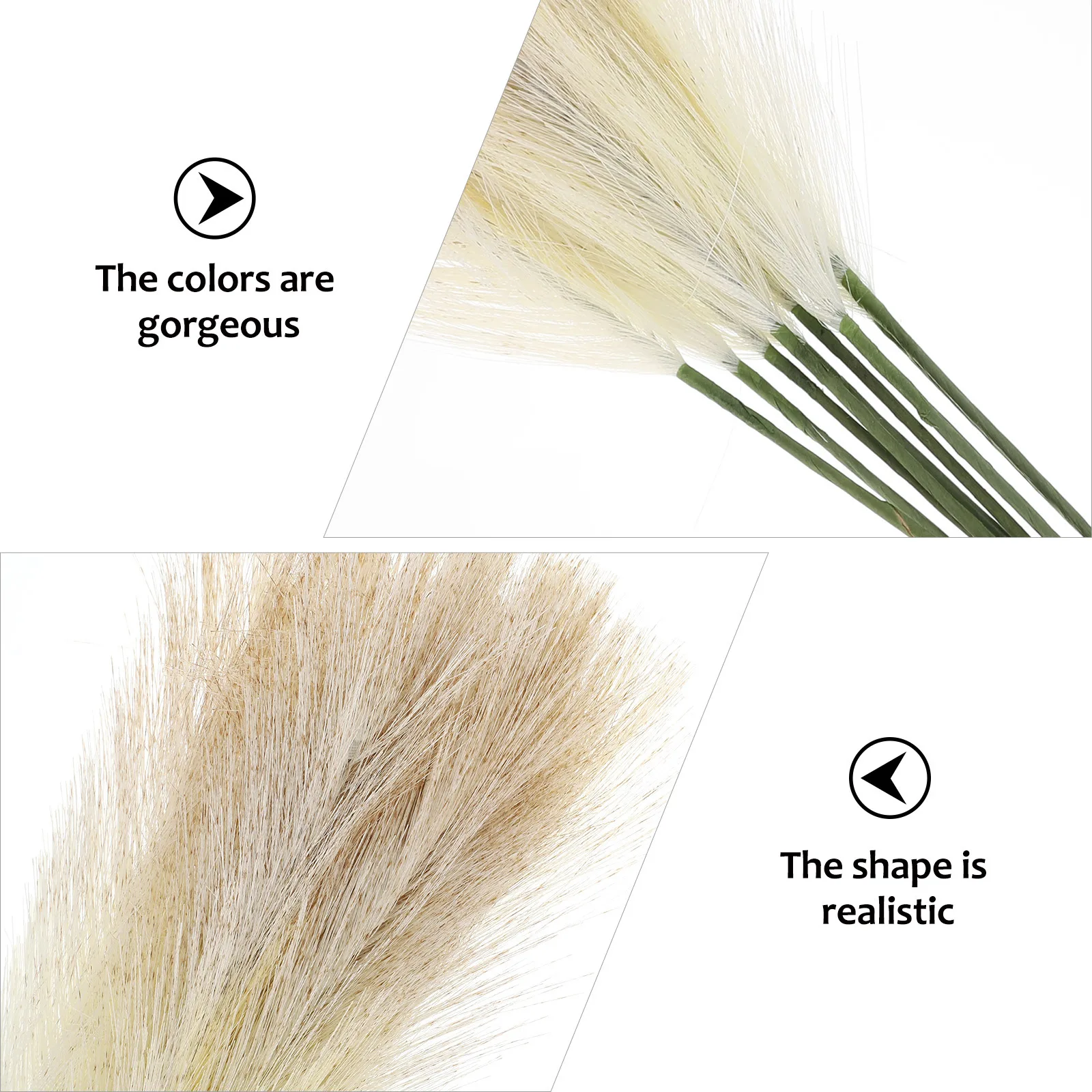 

10Pcs Lifelike Simulation Dried Reed Decor Natural Home Office Wedding Decoration Realistic Pampas Grass Simulation Dried Reed