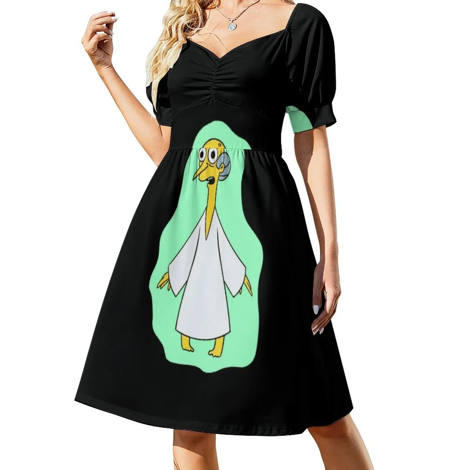 أنا أحضر لك السلام النشط بوهو شيك فستان أنيق موضة شاطئ حفل زفاف ثوب هومر بارت مضحك الكرتون ليزا ميمي #2