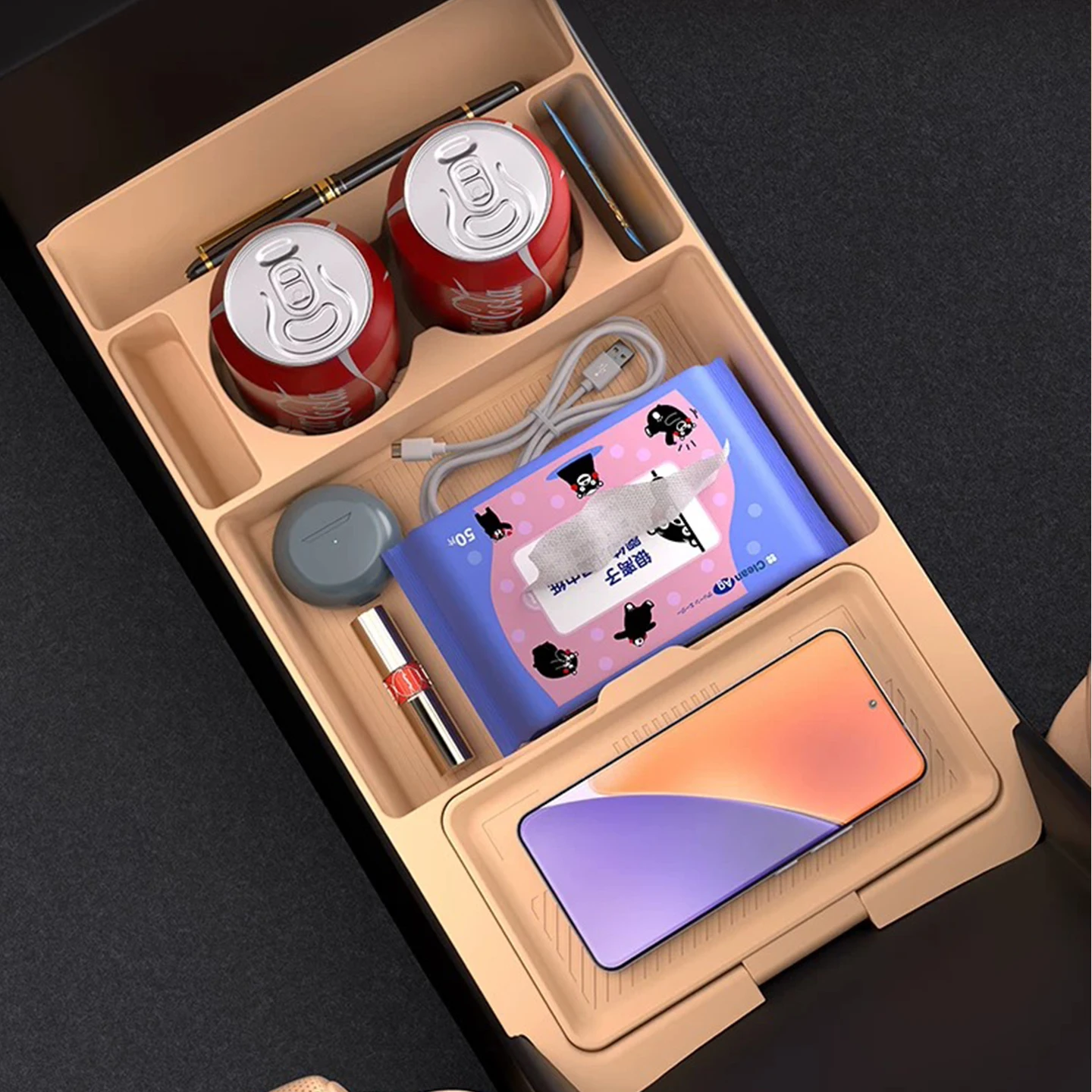 For 2025 Wuling Starlight 730 Center Console Storage Box Anti-Rattle Shockproof car accessories Dustproof Easy to Clean