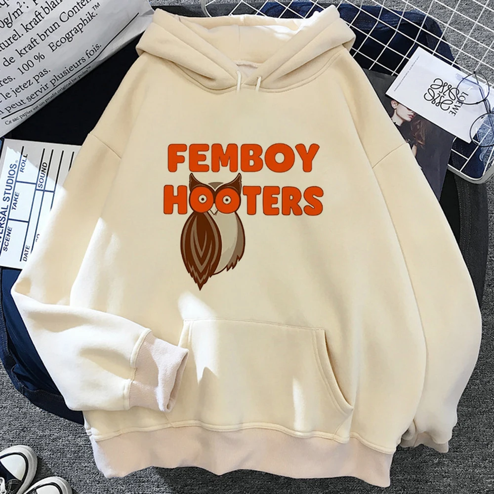 Femboy hoodies women Winter  streetwear anime Korean style Hood clothes women harajuku sweater