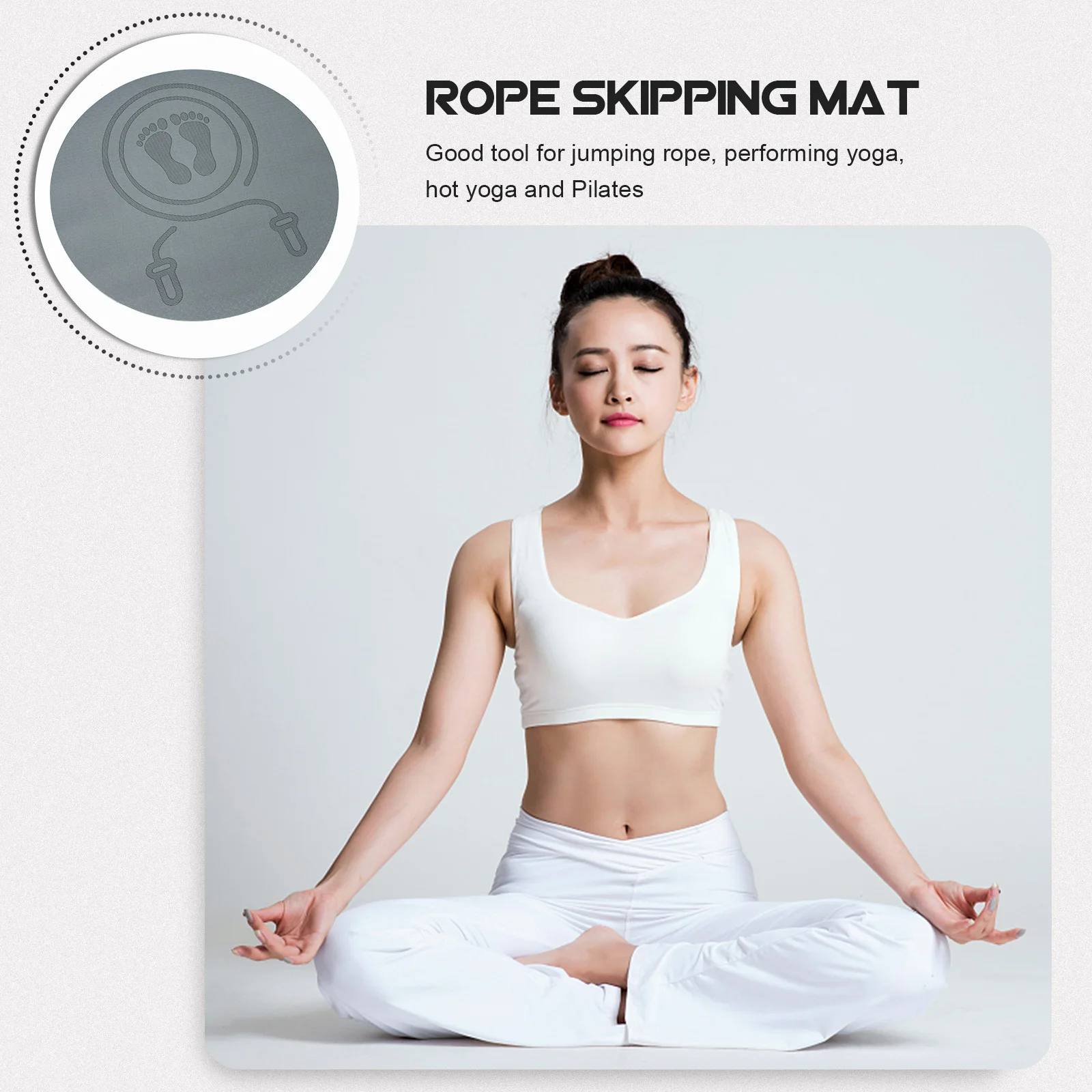 

AntiSlipJumpRopeMat PremiumTPE SafeComfortable ShockAbsorption NonSlip WorkoutMat YogaPilates FitnessExercise Mats
