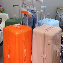 Valise avec mot de passe pour hommes et femmes, boîte à roulettes épaissie, roue universelle, super grande capacité, filet ins, rouge, 32 po