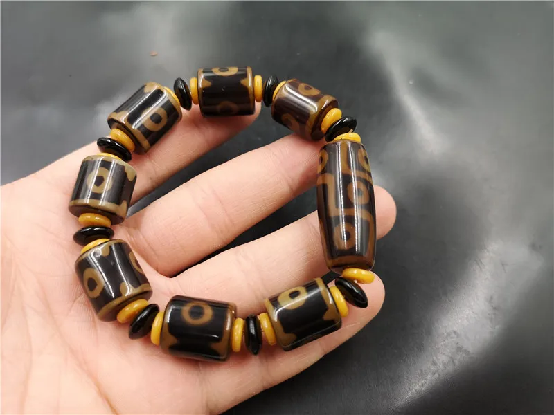 Affordable Jade Tibetan Vintage Tibetan Old Agate Tianzhu Bracelet Nine Eyed Tianzhu Agate Bracelet