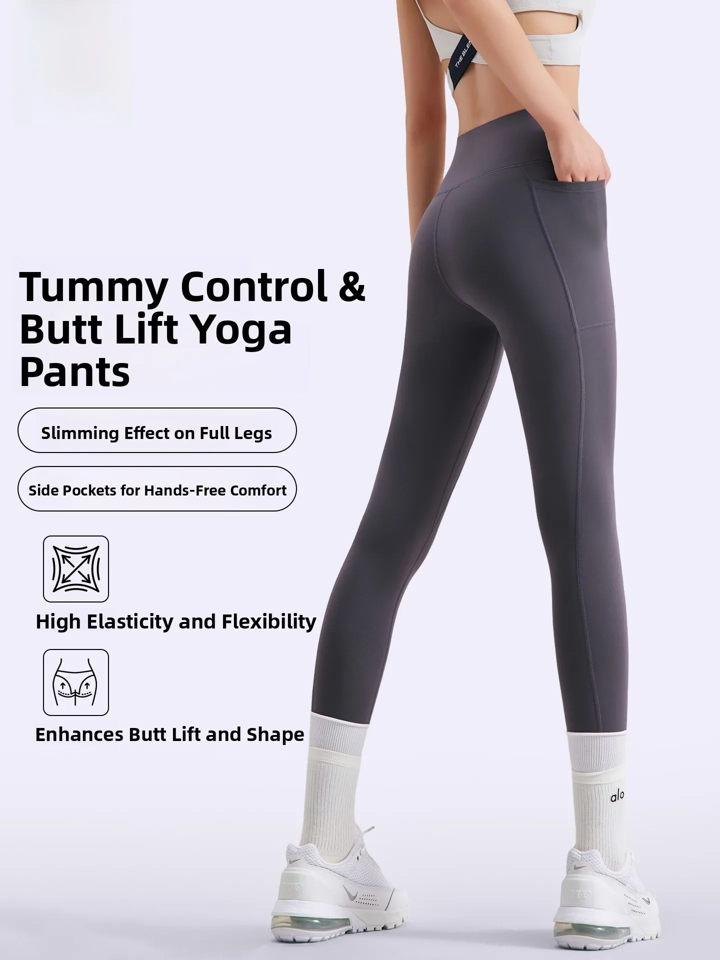 

Женские леггинсы для йоги с высокой талией, весенне-осенние, для фитнеса и пилатеса, с эффектом подтяжки ягодиц, облегающие, из мягкого нейлона и спандекса