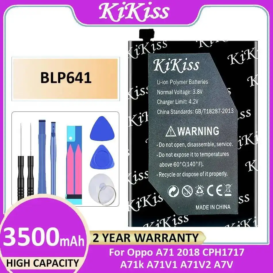 

Mobile Phone Battery BLP641 3500Mah For Oppo A71 2018 CPH1717 A71k A71V1 A71V2 A7V