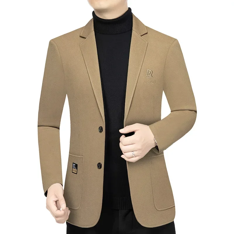 Luxurious Men Solid Formal Wear Blazers Jackets New Spring Man Business Casual Suits Coats Quality Male Blazers Men\'s Clothing 4