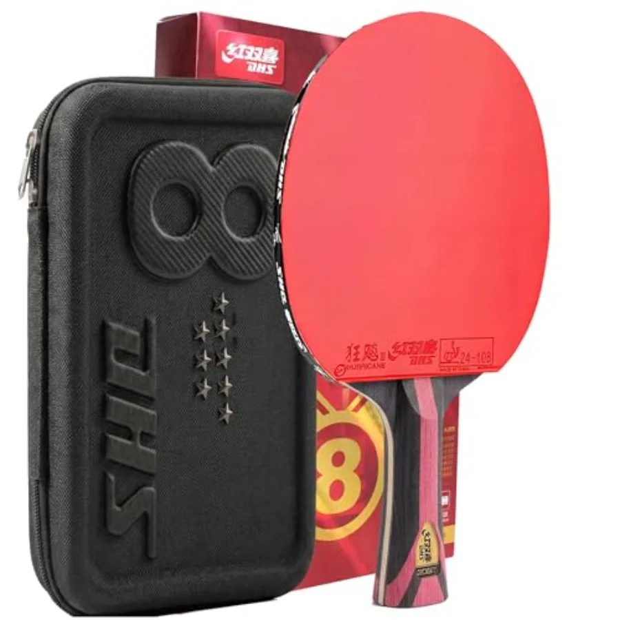 

Ping Pong Paddles, Table Tennis Racket with Hurricane 3 High Spin and Speed for Advanced Offensive Players, Fla Handle