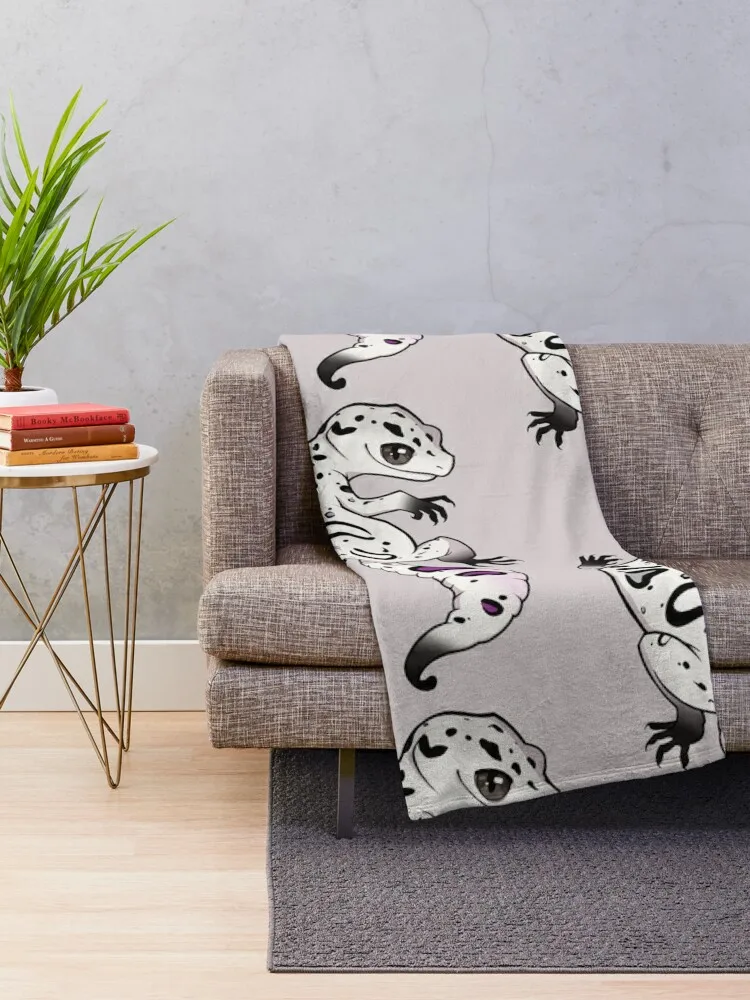 Asexual Pride Leopard Gecko Throw Blanket Thermal Stuffeds Plush Fashion Sofas Blankets