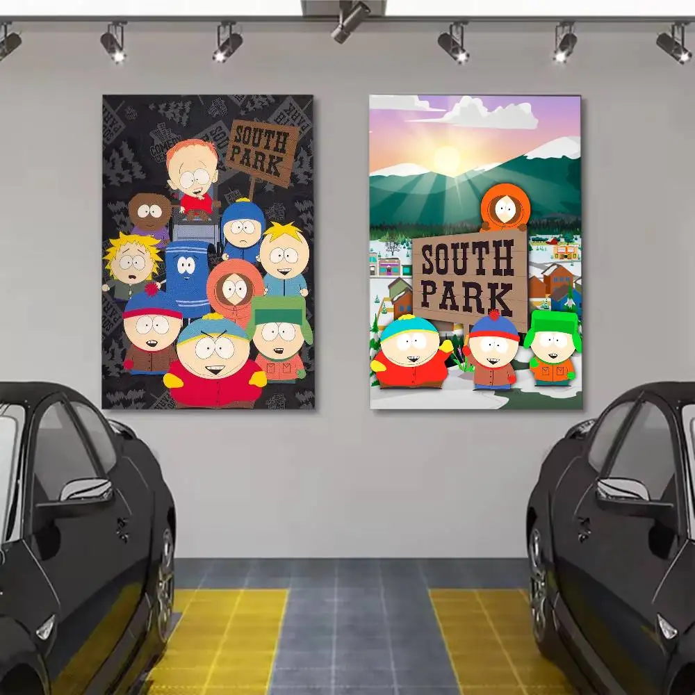 ملصق S-South Cartoon Park لغرفة المعيشة المنزلية جدار الفن ديكور غرفة المرآب
