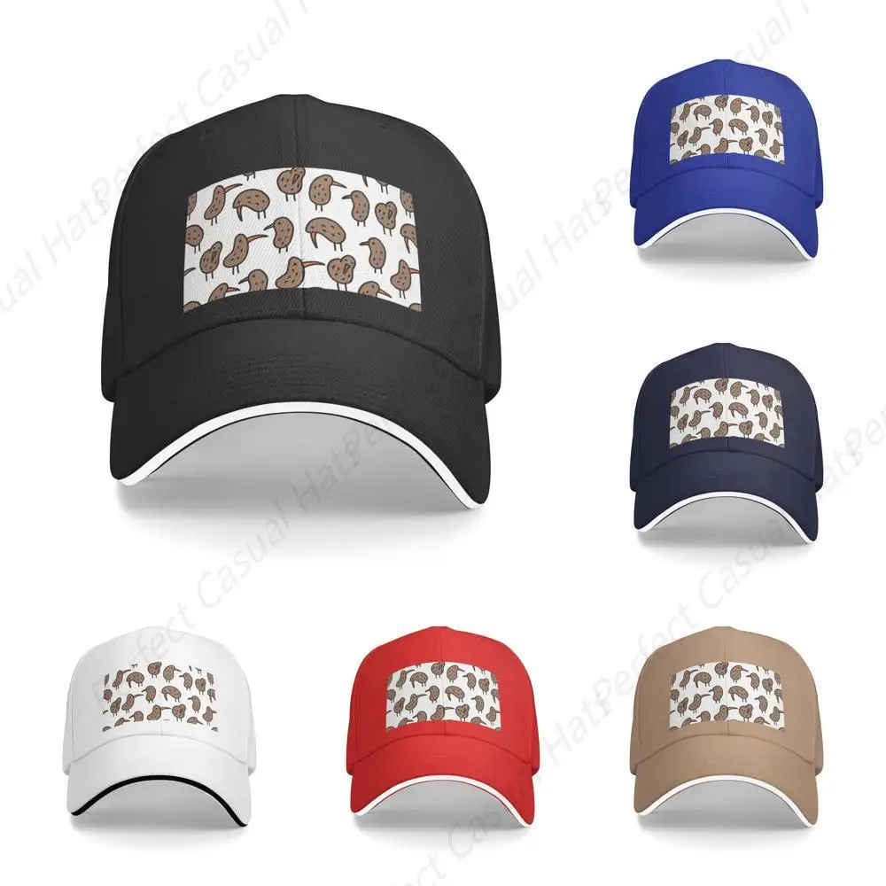 

High Quality Kiwi Birds Cute Print Sandwich Caps Peaked Caps Trucker Hat Men Women Outdoor Sport Travel Sun Visor