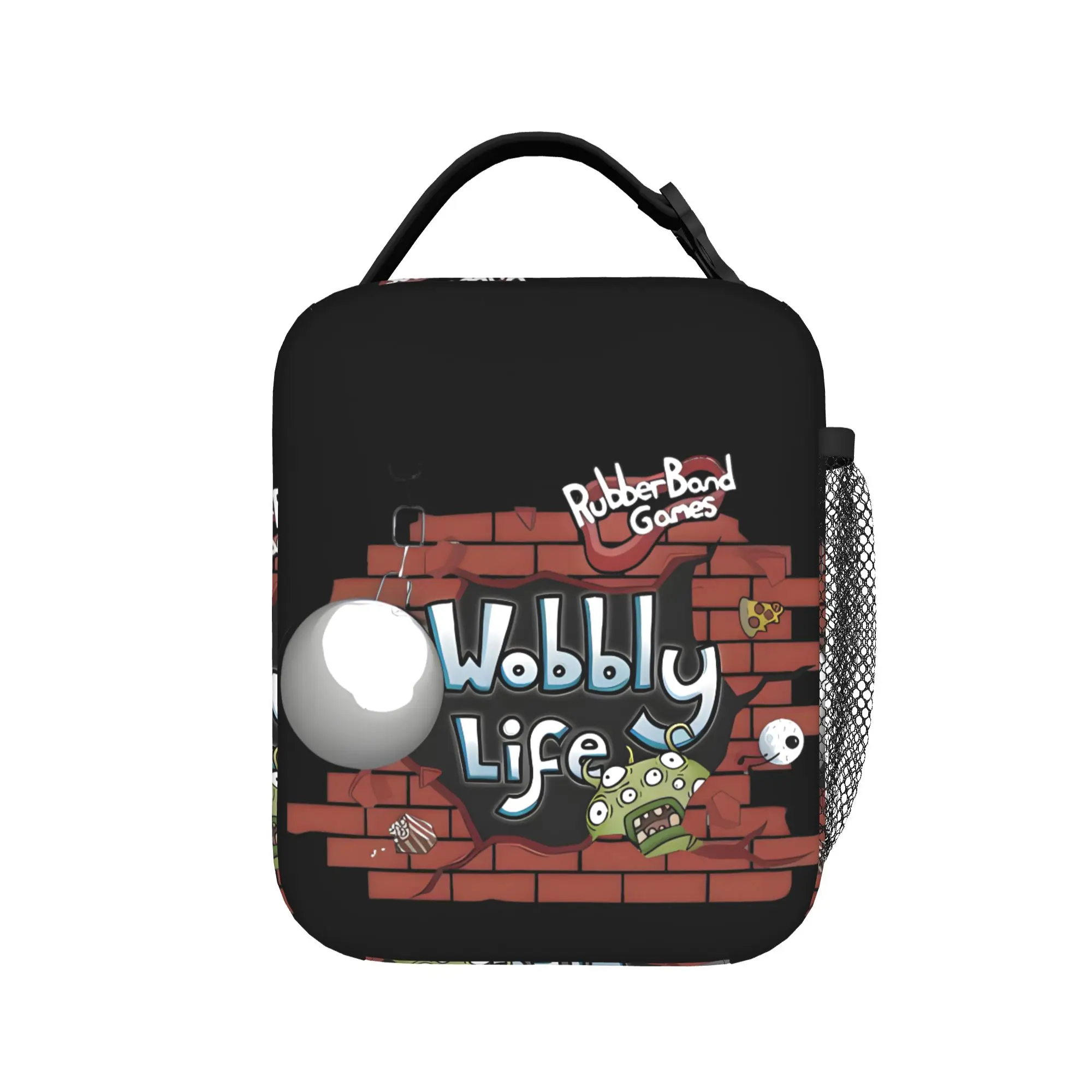 Game Wobblys Life Insulated Lunch Bags Cooler Bag Reusable,Lunch Container  High Capacity Tote Lunch Box Men Women Beach  Picnic