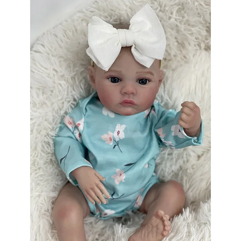 45cm Reborn Meadow Full Body Silicone Vinyl 100% handmade 3D Skin with Visbile Veins Collectible Art Doll Christmas Gift