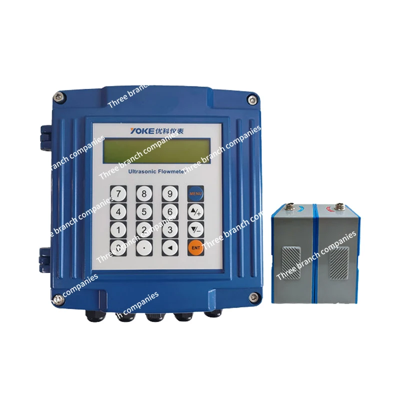 Precise Digital Water Flowmeter Clamp On Ultrasonic Flow Meter Wall Mounted Ultrasonic Flowmeter