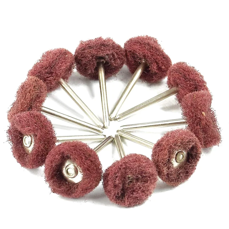 Ruota abrasiva Lucidatura Set di ruote per lucidatura Testa di molatura spazzolata in fibra di nylon per utensile rotante Dremel