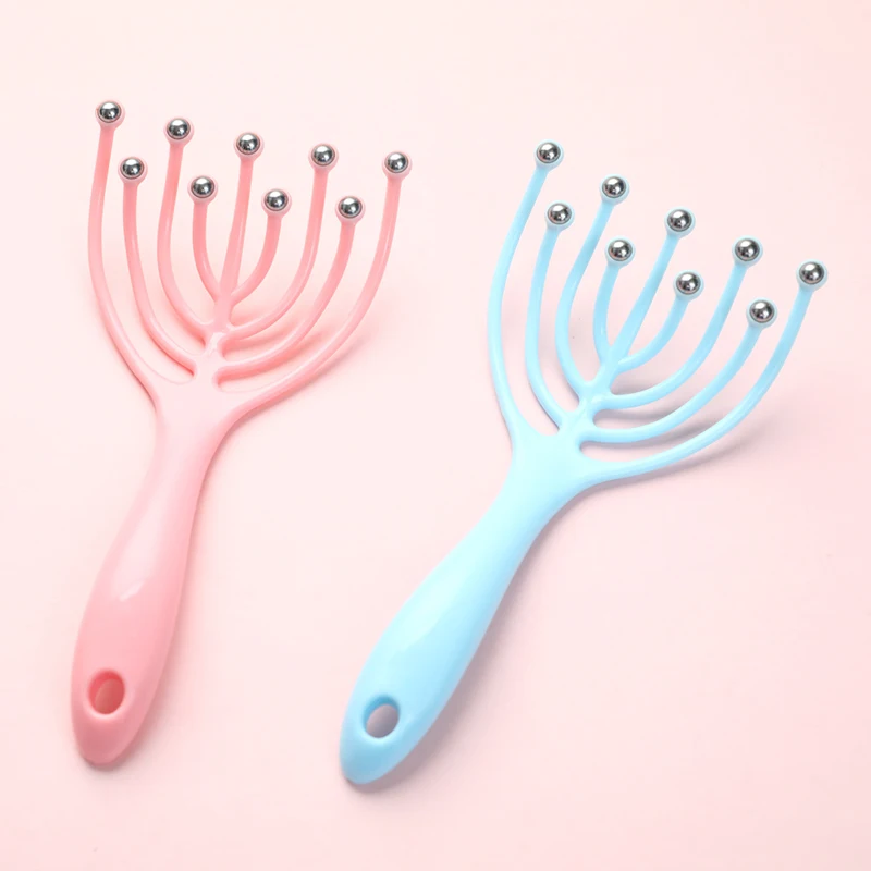 1PCS Nine Claw Head Massager Scalp Relax Spa Deep Massage Nine Beads Massage Comb